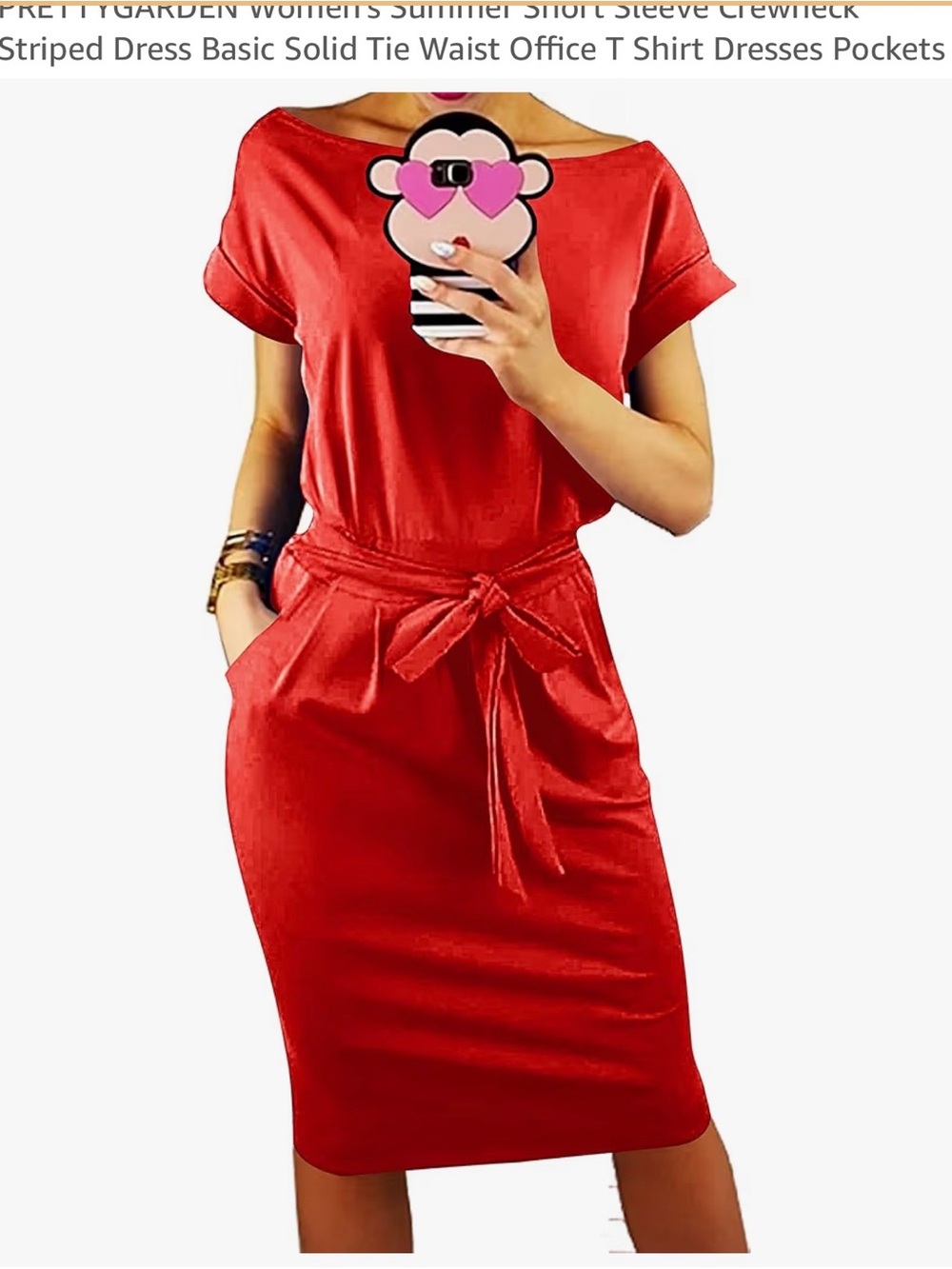 Cute red summer dress! Perfect for the office or dinner!